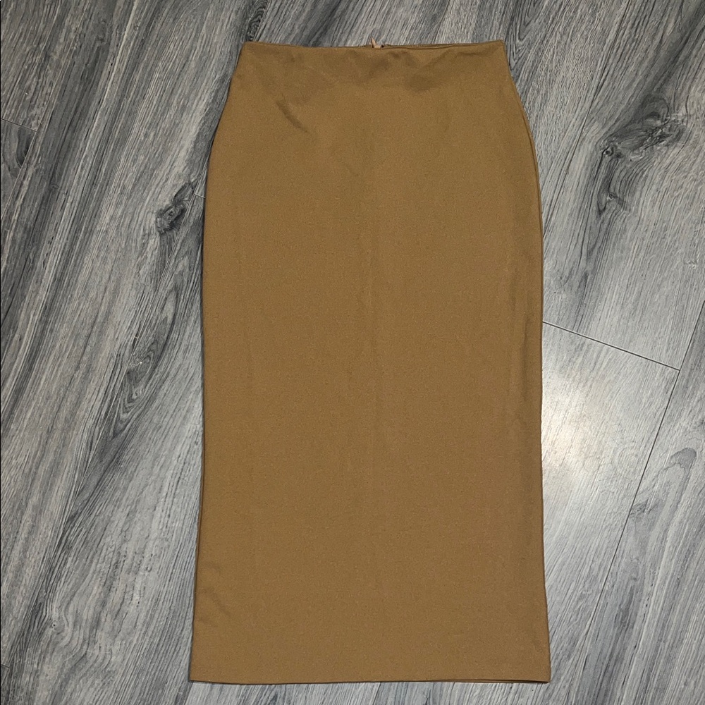 Zara Tan/Brown Mid-length Pencil Skirt